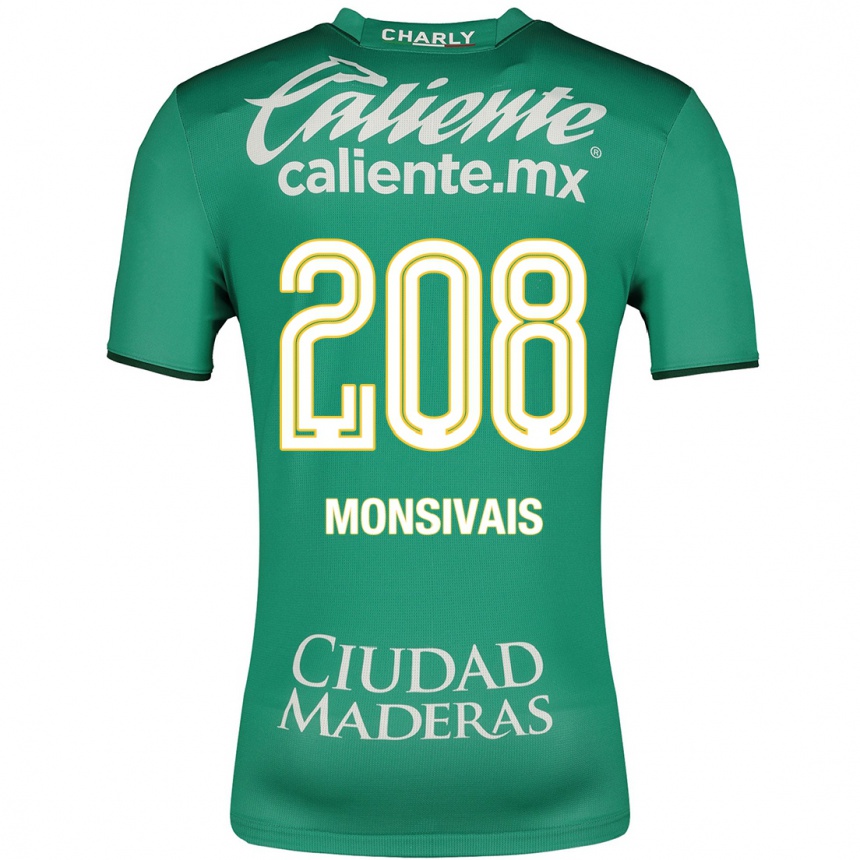 Herren Fußball Daniel Monsivaís #208 Grün Heimtrikot Trikot 2023/24 T-Shirt Luxemburg