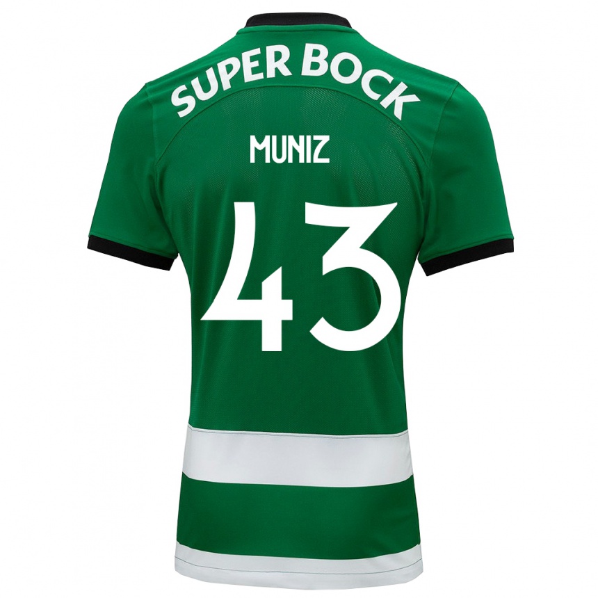 Herren Fußball João Muniz #43 Grün Heimtrikot Trikot 2023/24 T-Shirt Luxemburg