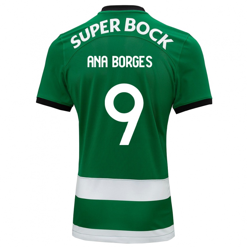 Herren Fußball Ana Catarina Marques Borges #9 Grün Heimtrikot Trikot 2023/24 T-Shirt Luxemburg