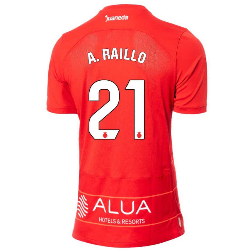 Herren Fußball Antonio Raíllo #21 Rot Heimtrikot Trikot 2023/24 T-Shirt Luxemburg