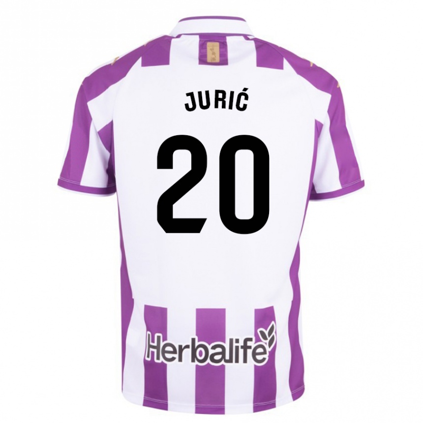 Herren Fußball Stanko Juric #20 Lila Heimtrikot Trikot 2023/24 T-Shirt Luxemburg