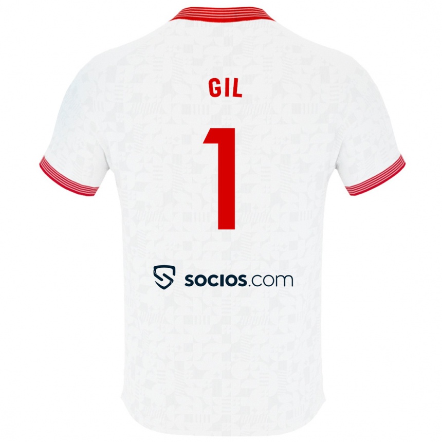 Herren Fußball David Gil #1 Weiß Heimtrikot Trikot 2023/24 T-Shirt Luxemburg