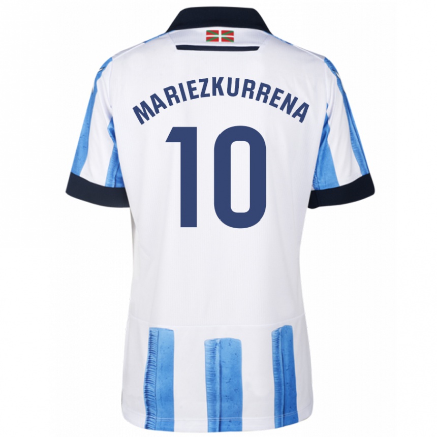 Herren Fußball Arkaitz Mariezkurrena #10 Blau Weiss Heimtrikot Trikot 2023/24 T-Shirt Luxemburg