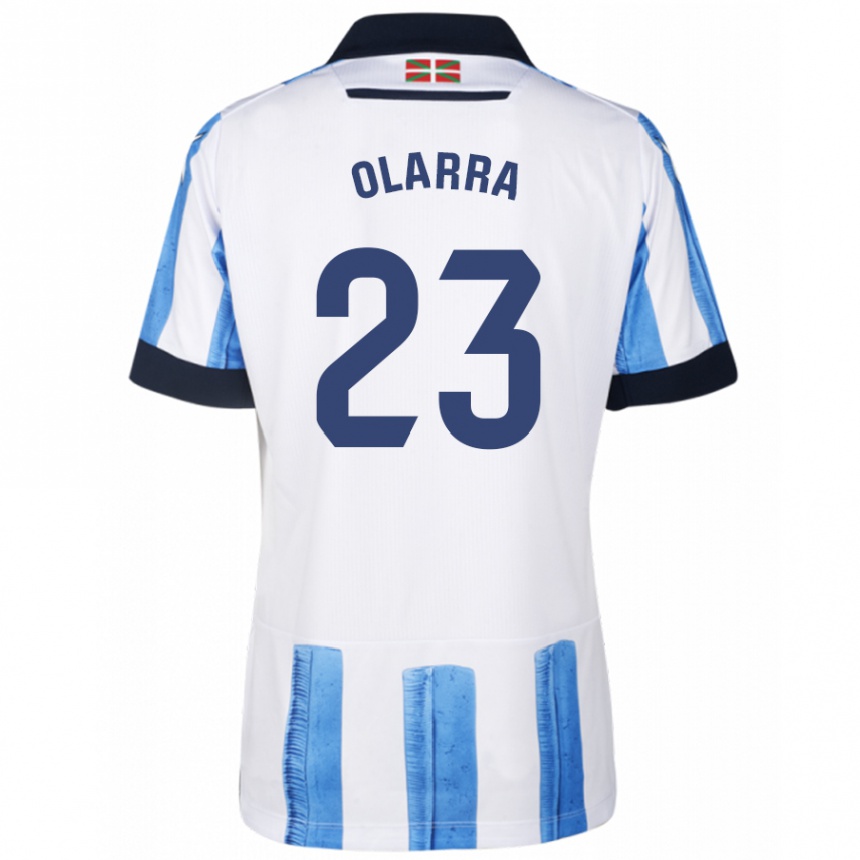Herren Fußball Aimar Olarra #23 Blau Weiss Heimtrikot Trikot 2023/24 T-Shirt Luxemburg