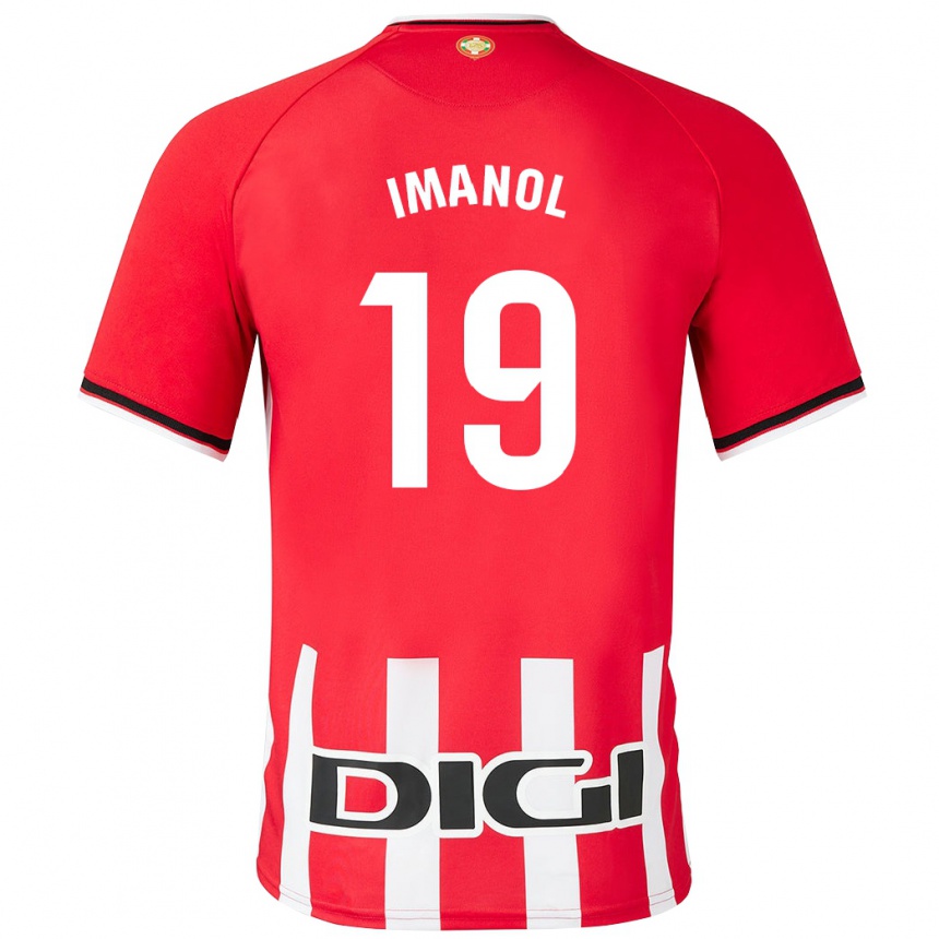 Herren Fußball Imanol García De Albéniz #19 Rot Heimtrikot Trikot 2023/24 T-Shirt Luxemburg