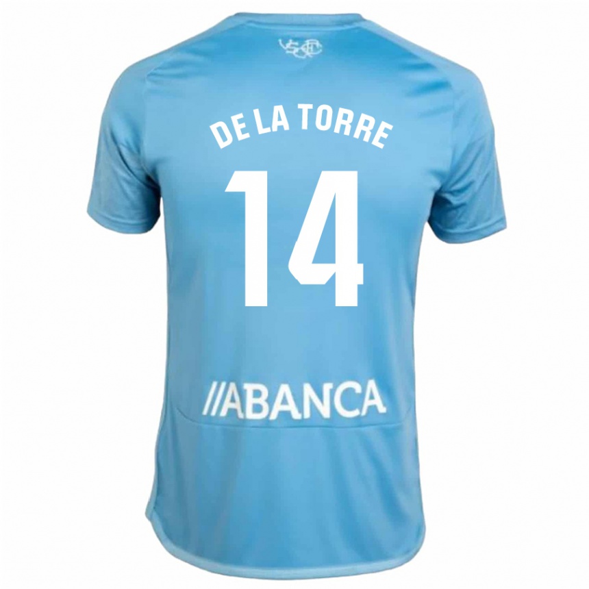 Herren Fußball Luca De La Torre #14 Blau Heimtrikot Trikot 2023/24 T-Shirt Luxemburg