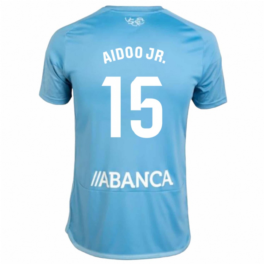 Herren Fußball Joseph Aidoo #15 Blau Heimtrikot Trikot 2023/24 T-Shirt Luxemburg