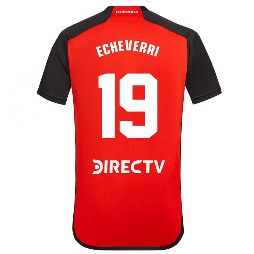 Herren Fußball Claudio Echeverri #19 Rot Auswärtstrikot Trikot 2023/24 T-Shirt Luxemburg