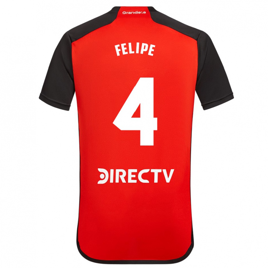 Herren Fußball Carina Felipe Silva #4 Rot Auswärtstrikot Trikot 2023/24 T-Shirt Luxemburg