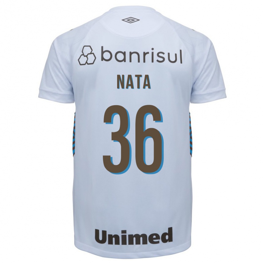 Herren Fußball Natã #36 Weiß Auswärtstrikot Trikot 2023/24 T-Shirt Luxemburg