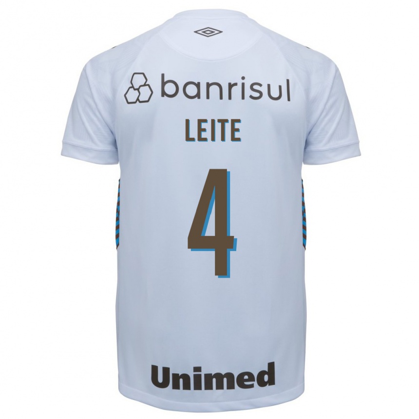 Herren Fußball Paulo Henrique Leite #4 Weiß Auswärtstrikot Trikot 2023/24 T-Shirt Luxemburg