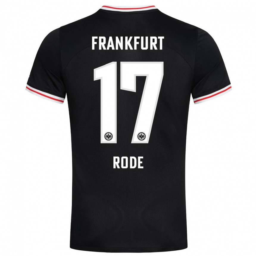 Herren Fußball Sebastian Rode #17 Schwarz Auswärtstrikot Trikot 2023/24 T-Shirt Luxemburg