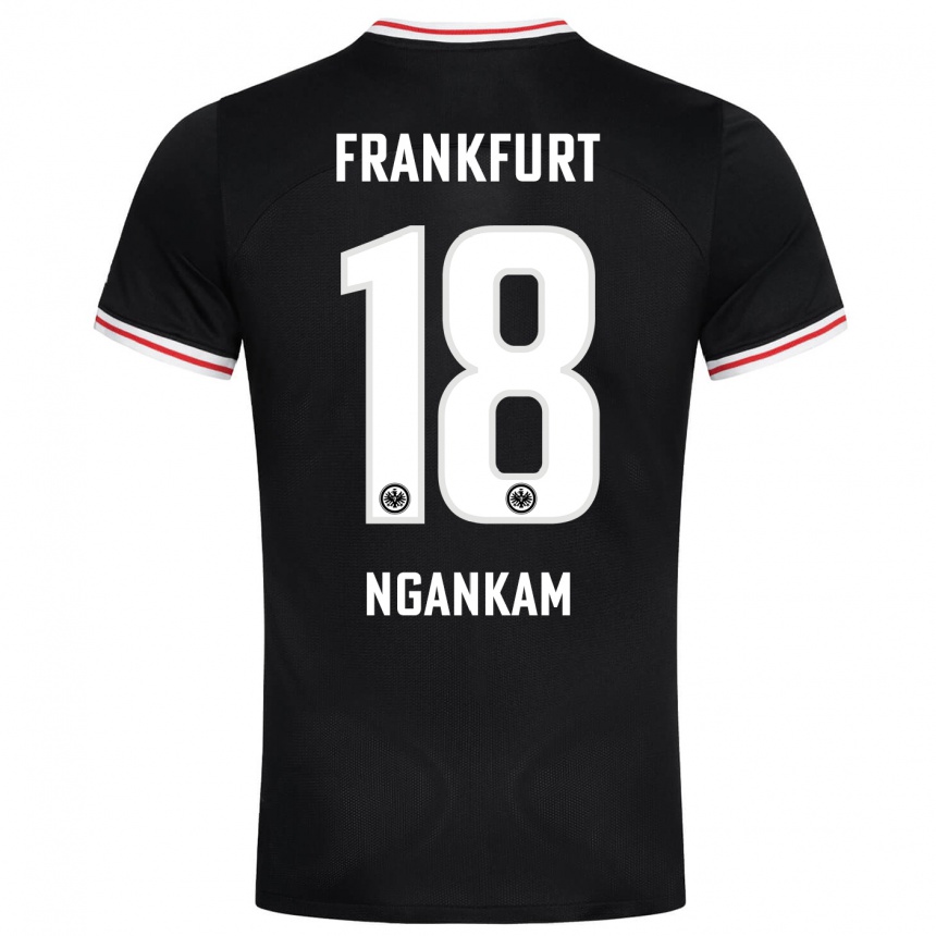 Herren Fußball Jessic Ngankam #18 Schwarz Auswärtstrikot Trikot 2023/24 T-Shirt Luxemburg