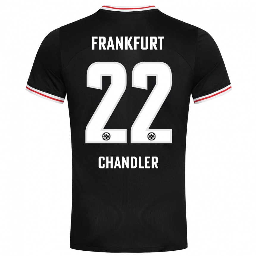 Herren Fußball Timothy Chandler #22 Schwarz Auswärtstrikot Trikot 2023/24 T-Shirt Luxemburg