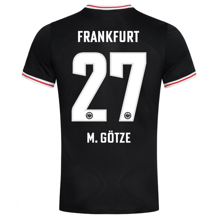 Herren Fußball Mario Götze #27 Schwarz Auswärtstrikot Trikot 2023/24 T-Shirt Luxemburg