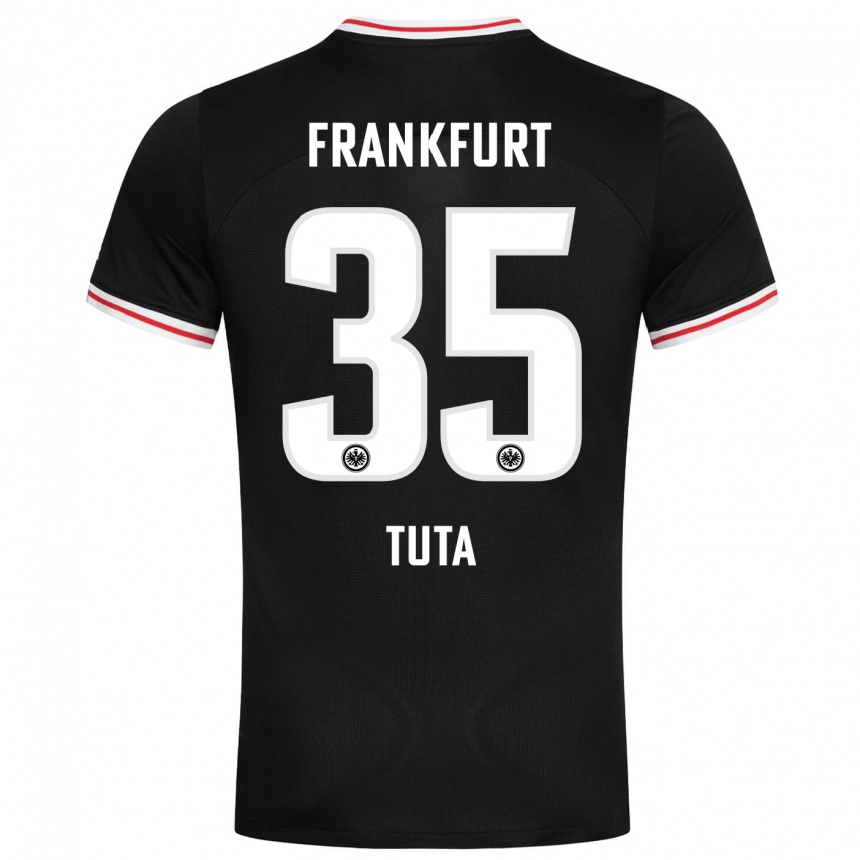 Herren Fußball Tuta #35 Schwarz Auswärtstrikot Trikot 2023/24 T-Shirt Luxemburg