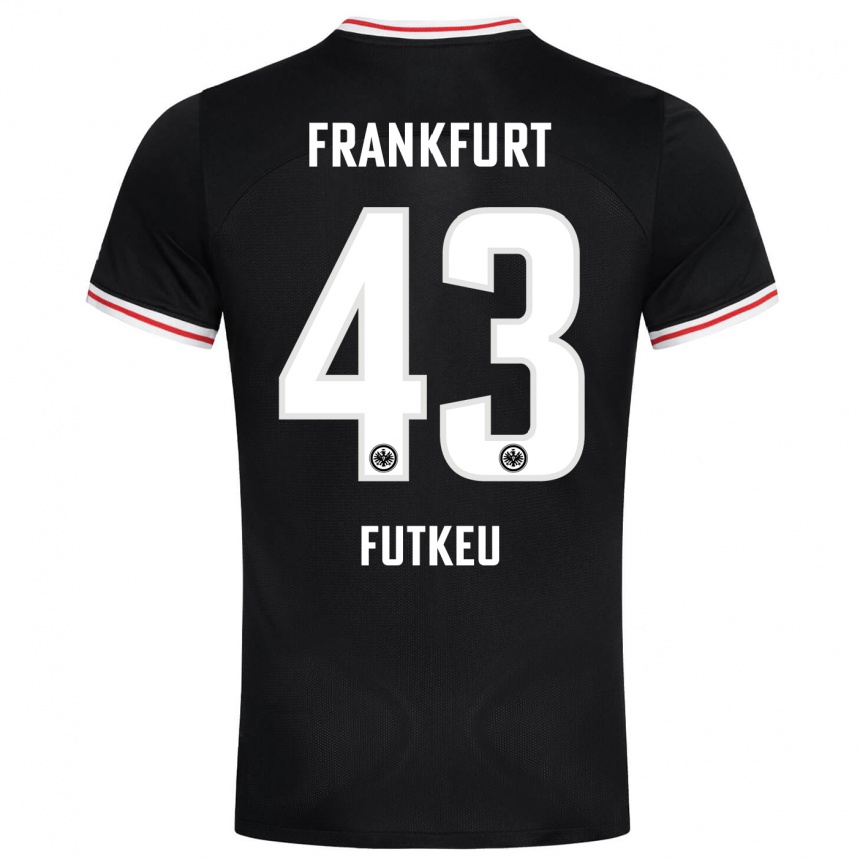 Herren Fußball Noel Futkeu #43 Schwarz Auswärtstrikot Trikot 2023/24 T-Shirt Luxemburg