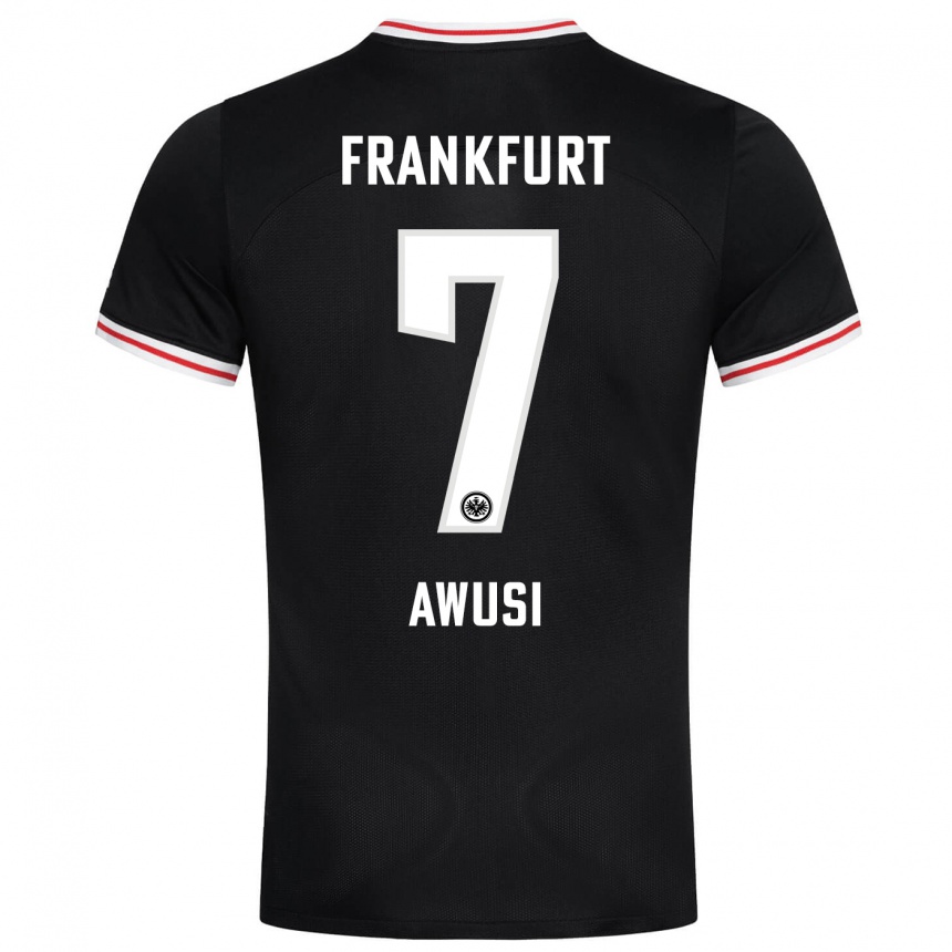 Herren Fußball Junior Awusi #7 Schwarz Auswärtstrikot Trikot 2023/24 T-Shirt Luxemburg