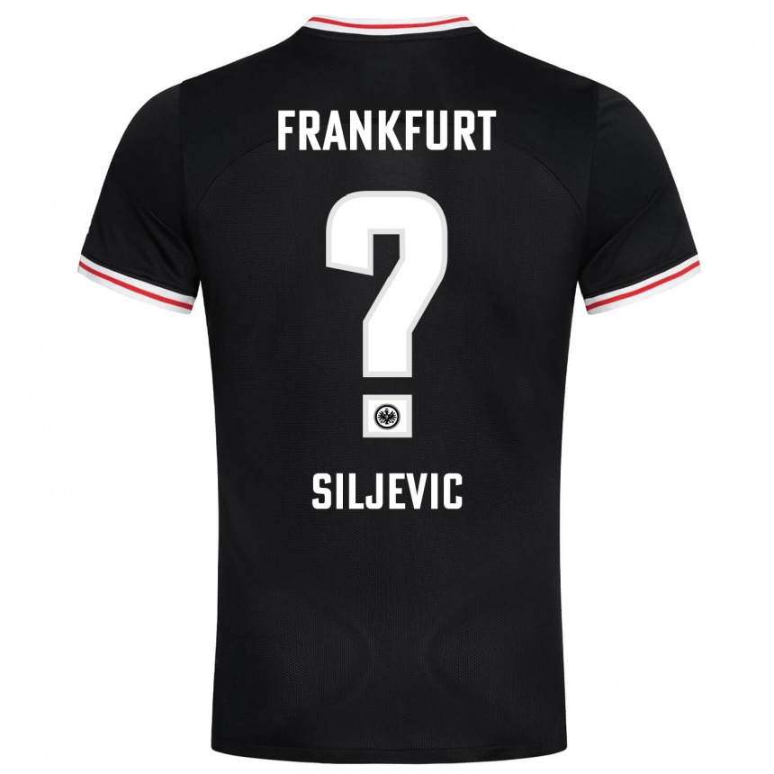 Herren Fußball Amil Siljevic #0 Schwarz Auswärtstrikot Trikot 2023/24 T-Shirt Luxemburg