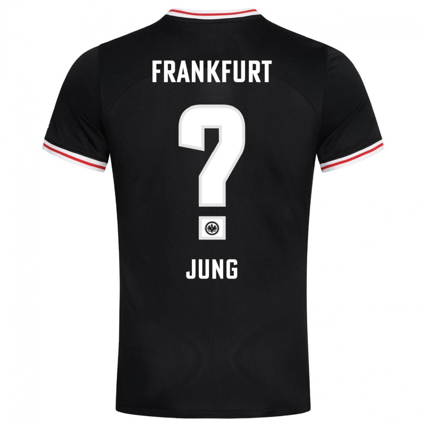 Herren Fußball Louis Jung #0 Schwarz Auswärtstrikot Trikot 2023/24 T-Shirt Luxemburg