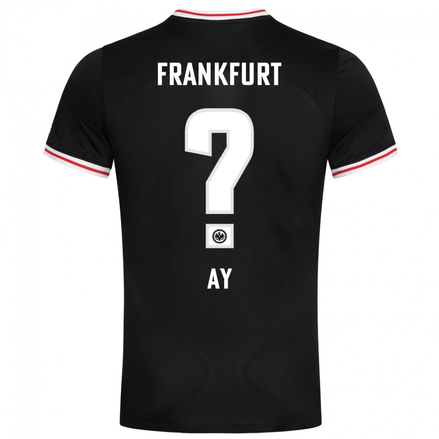 Herren Fußball Ugur Ay #0 Schwarz Auswärtstrikot Trikot 2023/24 T-Shirt Luxemburg