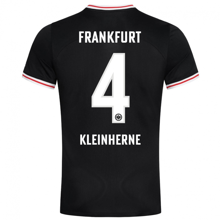 Herren Fußball Sophia Kleinherne #4 Schwarz Auswärtstrikot Trikot 2023/24 T-Shirt Luxemburg