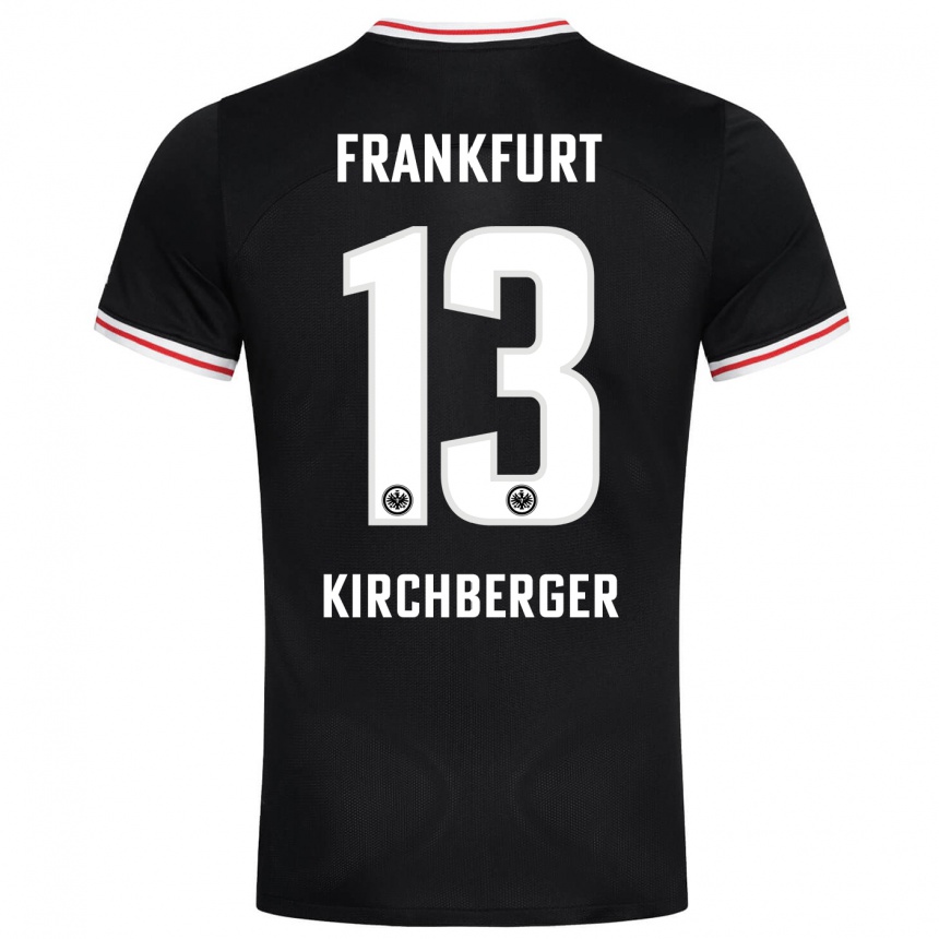 Herren Fußball Virginia Kirchberger #13 Schwarz Auswärtstrikot Trikot 2023/24 T-Shirt Luxemburg