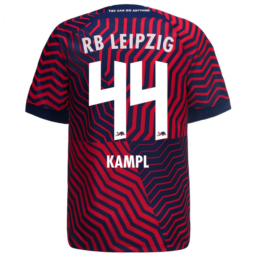 Herren Fußball Kevin Kampl #44 Blau Rot Auswärtstrikot Trikot 2023/24 T-Shirt Luxemburg