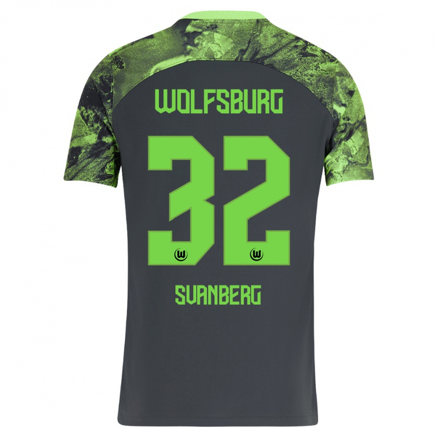 Herren Fußball Mattias Svanberg #32 Dunkelgrau Auswärtstrikot Trikot 2023/24 T-Shirt Luxemburg