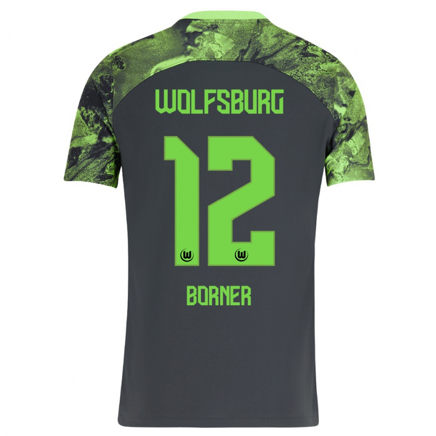 Herren Fußball Benedikt Börner #12 Dunkelgrau Auswärtstrikot Trikot 2023/24 T-Shirt Luxemburg