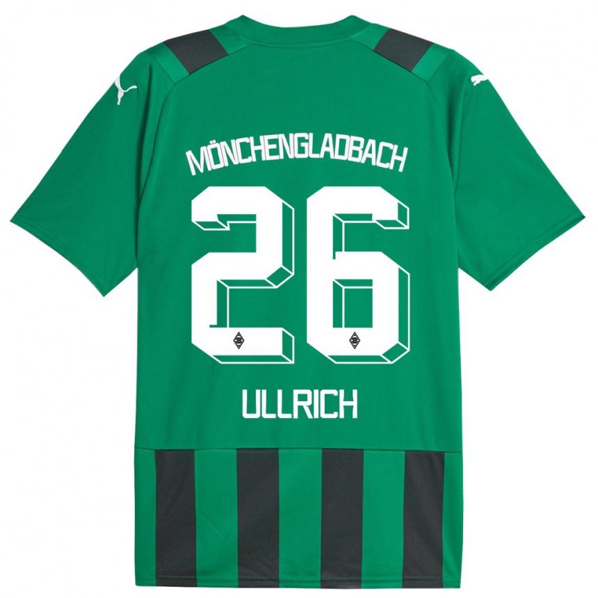 Herren Fußball Lukas Ullrich #26 Schwarz Grün Auswärtstrikot Trikot 2023/24 T-Shirt Luxemburg