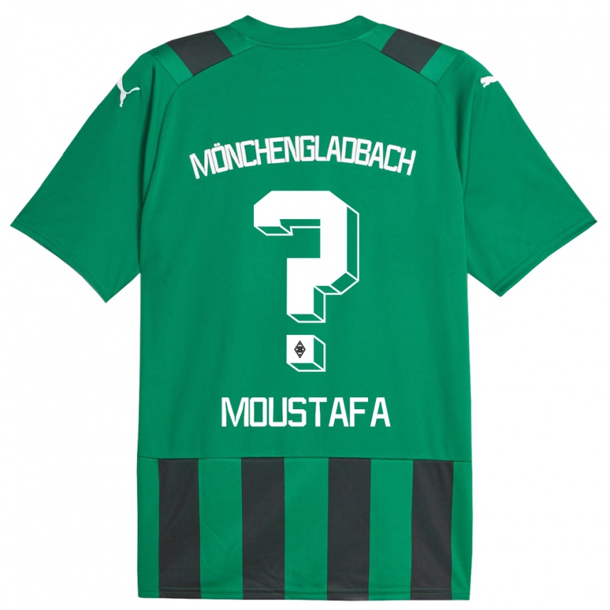 Herren Fußball Seif Ashraf Moustafa #0 Schwarz Grün Auswärtstrikot Trikot 2023/24 T-Shirt Luxemburg