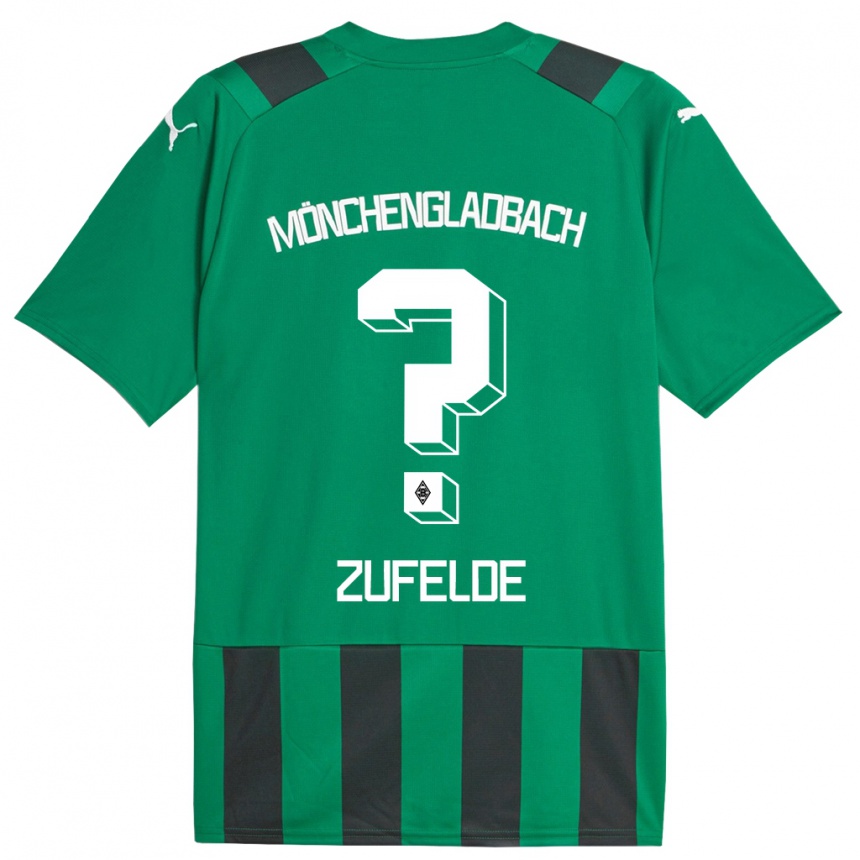 Herren Fußball Isaac Zufelde #0 Schwarz Grün Auswärtstrikot Trikot 2023/24 T-Shirt Luxemburg