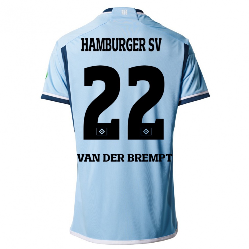 Herren Fußball Ignace Van Der Brempt #22 Blau Auswärtstrikot Trikot 2023/24 T-Shirt Luxemburg