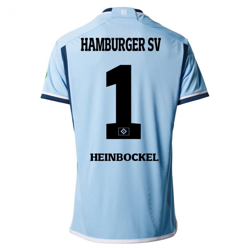 Herren Fußball Simon Heinbockel #1 Blau Auswärtstrikot Trikot 2023/24 T-Shirt Luxemburg