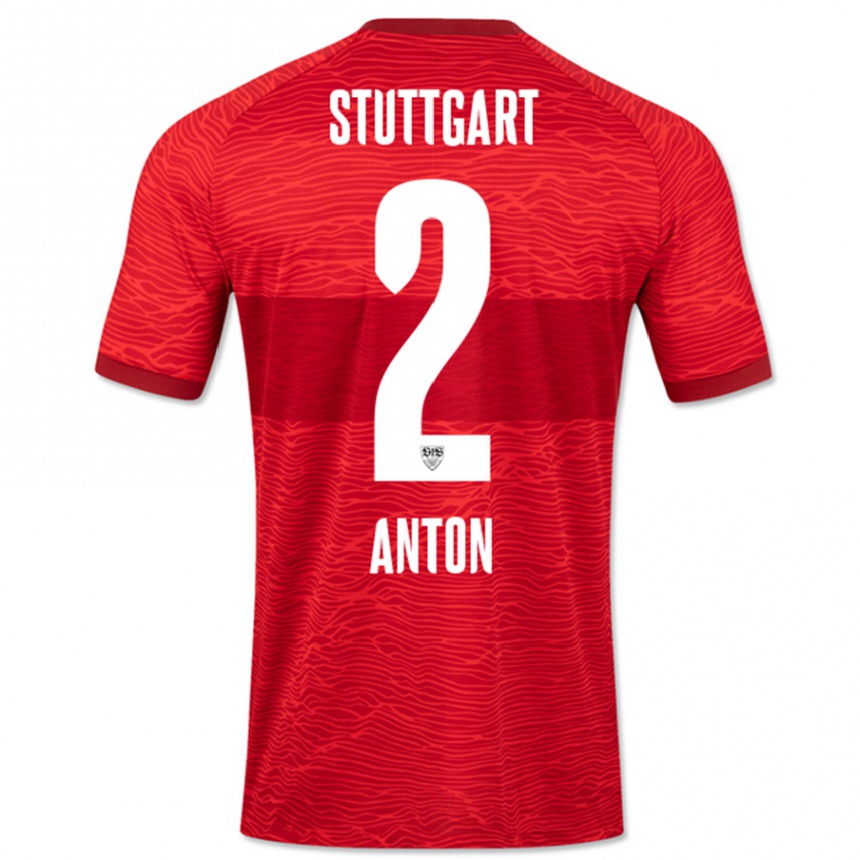 Herren Fußball Waldemar Anton #2 Rot Auswärtstrikot Trikot 2023/24 T-Shirt Luxemburg