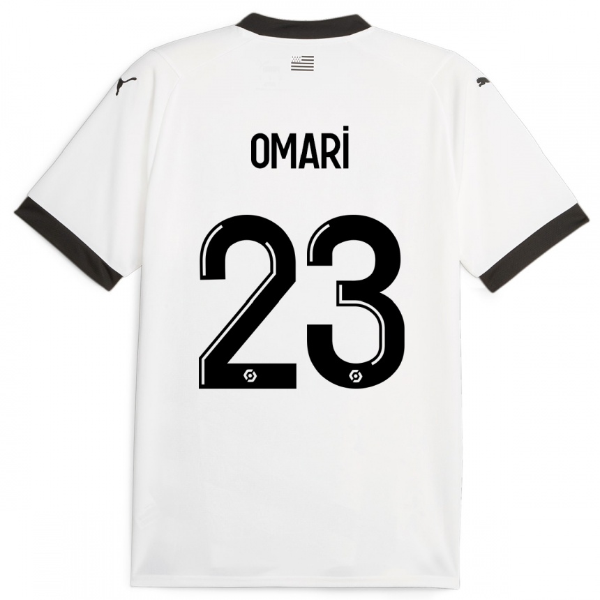 Herren Fußball Warmed Omari #23 Weiß Auswärtstrikot Trikot 2023/24 T-Shirt Luxemburg