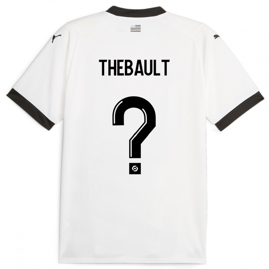 Herren Fußball Yaël Thébault #0 Weiß Auswärtstrikot Trikot 2023/24 T-Shirt Luxemburg