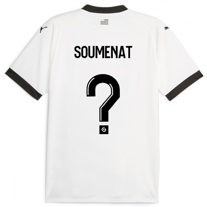 Herren Fußball Flavien Soumenat #0 Weiß Auswärtstrikot Trikot 2023/24 T-Shirt Luxemburg