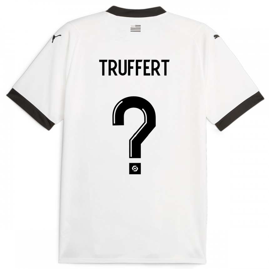 Herren Fußball Florian Truffert #0 Weiß Auswärtstrikot Trikot 2023/24 T-Shirt Luxemburg