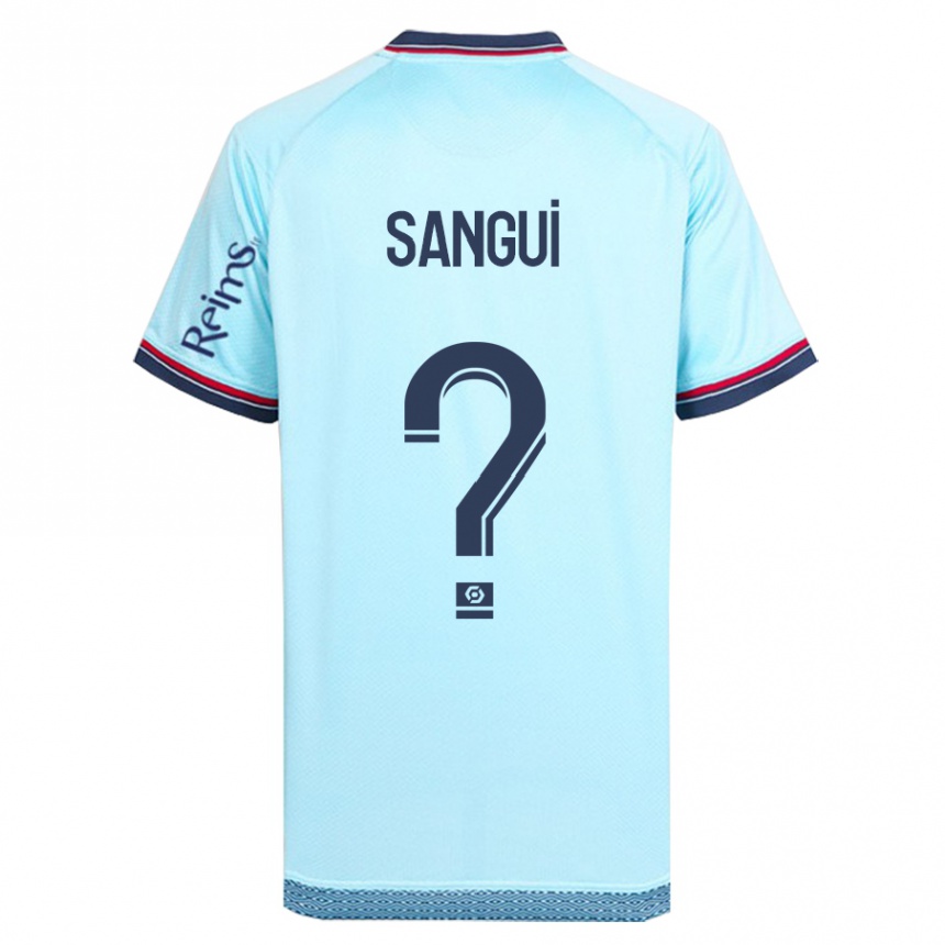 Herren Fußball Nhoa Sangui #0 Himmelblau Auswärtstrikot Trikot 2023/24 T-Shirt Luxemburg