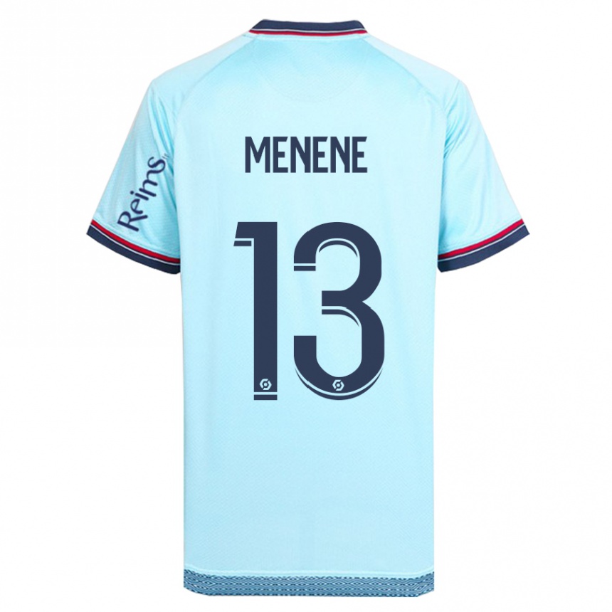 Herren Fußball Meyong Menene #13 Himmelblau Auswärtstrikot Trikot 2023/24 T-Shirt Luxemburg