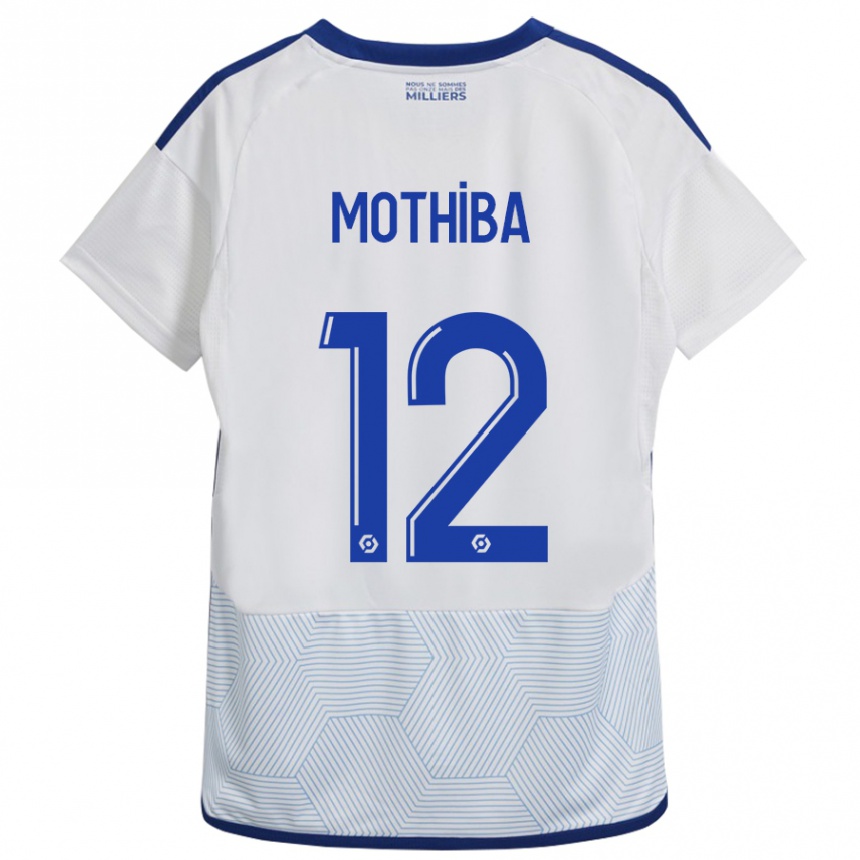 Herren Fußball Lebo Mothiba #12 Weiß Auswärtstrikot Trikot 2023/24 T-Shirt Luxemburg