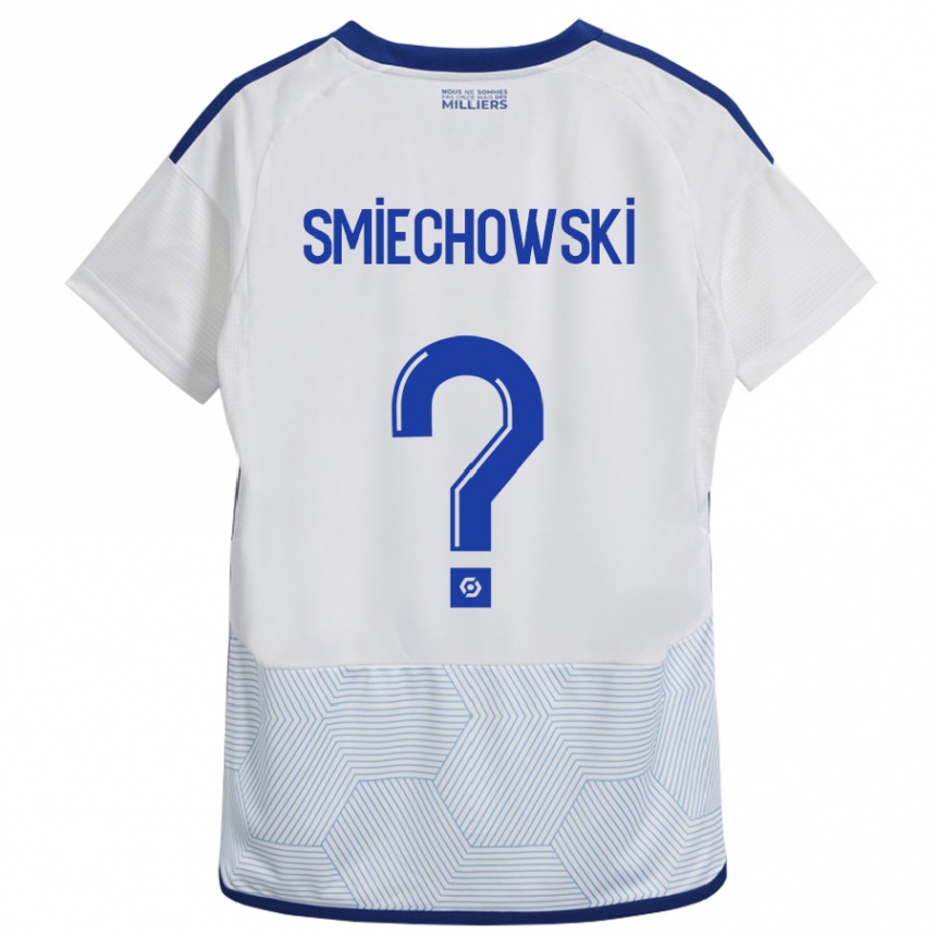 Herren Fußball Artur Smiechowski #0 Weiß Auswärtstrikot Trikot 2023/24 T-Shirt Luxemburg