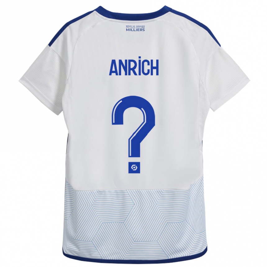 Herren Fußball Melchior Anrich #0 Weiß Auswärtstrikot Trikot 2023/24 T-Shirt Luxemburg