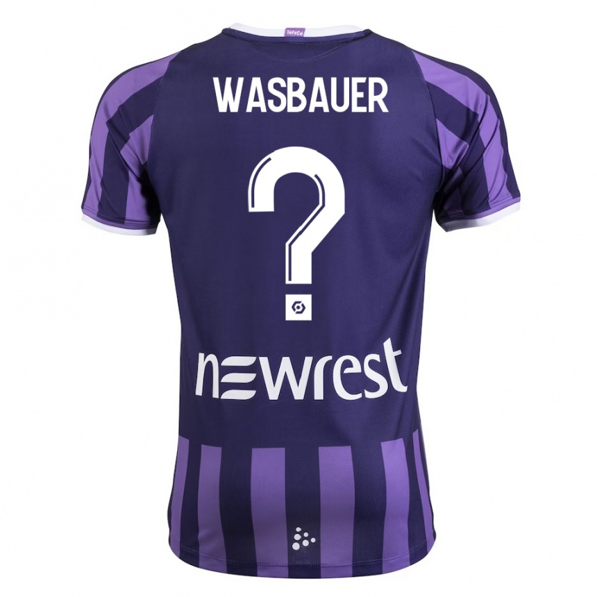 Herren Fußball Nicolas Wasbauer #0 Lila Auswärtstrikot Trikot 2023/24 T-Shirt Luxemburg