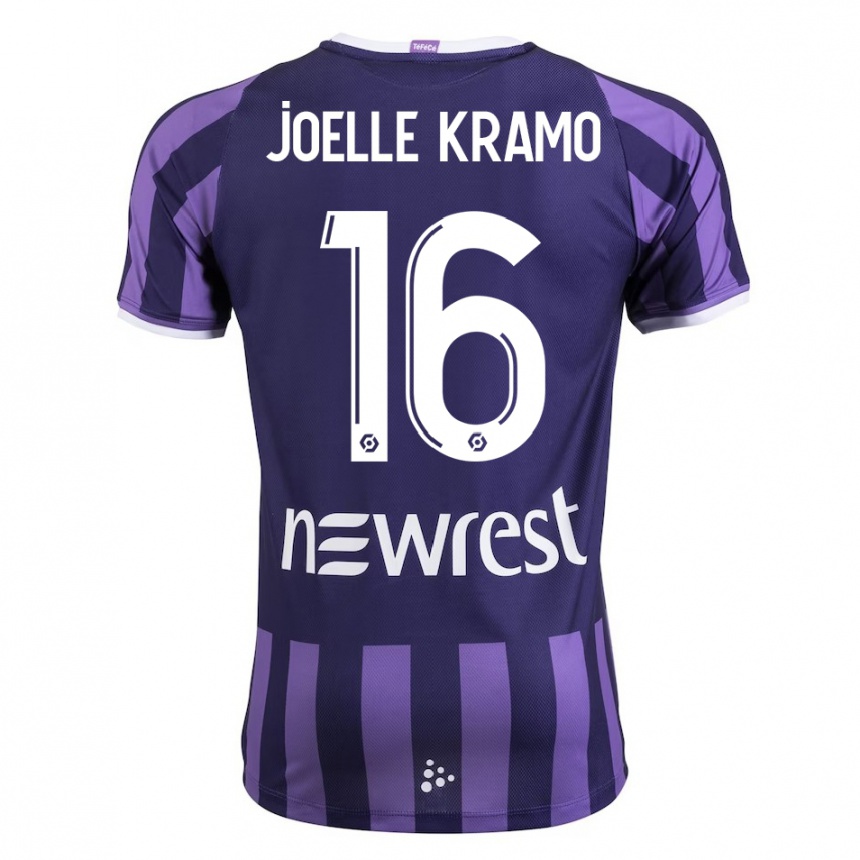 Herren Fußball Marie Joelle Kramo #16 Lila Auswärtstrikot Trikot 2023/24 T-Shirt Luxemburg