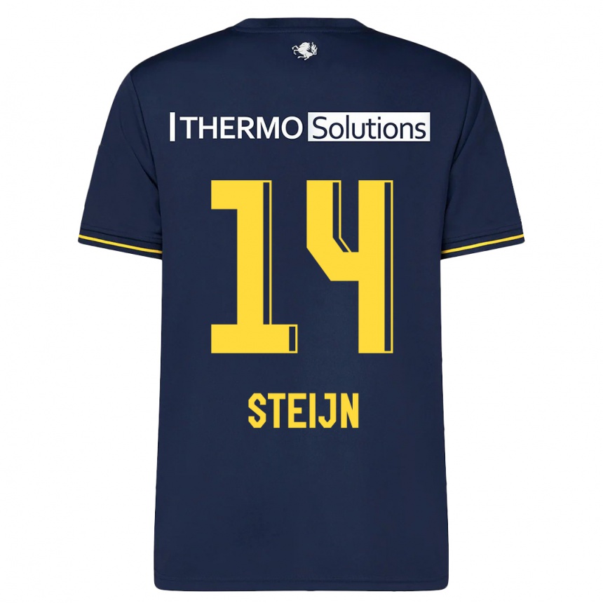 Herren Fußball Sem Steijn #14 Marine Auswärtstrikot Trikot 2023/24 T-Shirt Luxemburg