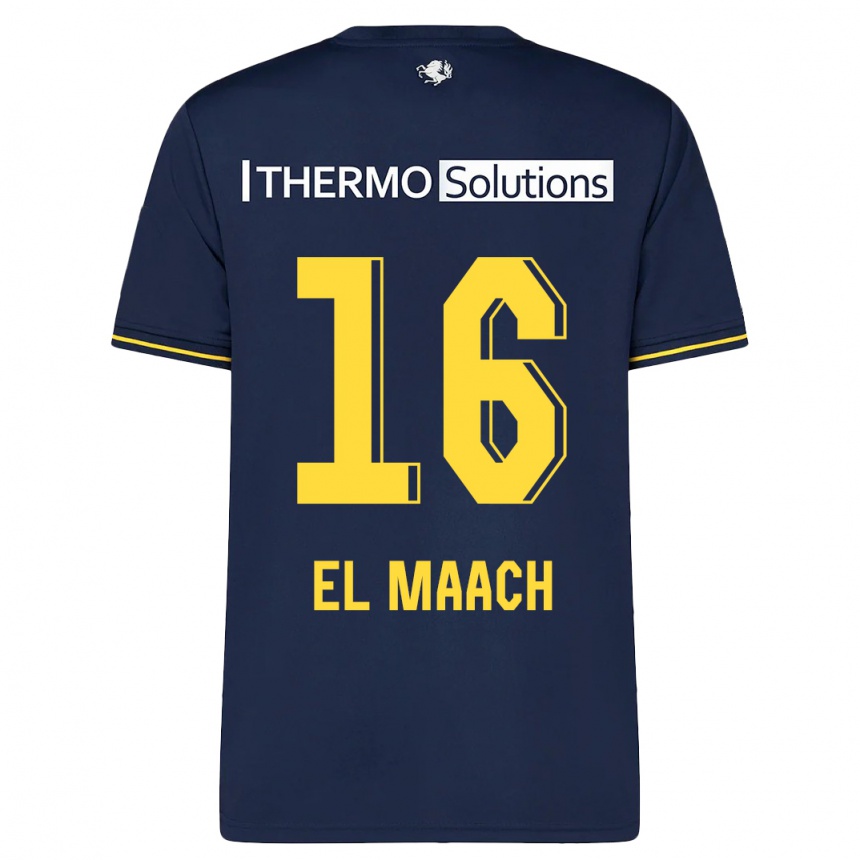 Herren Fußball Issam El Maach #16 Marine Auswärtstrikot Trikot 2023/24 T-Shirt Luxemburg