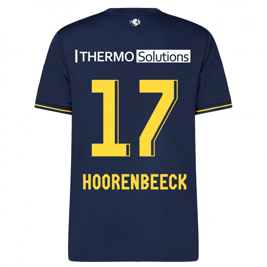 Herren Fußball Alec Van Hoorenbeeck #17 Marine Auswärtstrikot Trikot 2023/24 T-Shirt Luxemburg
